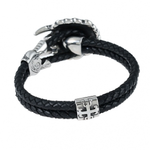 Leer Armband RVS Indian Chief